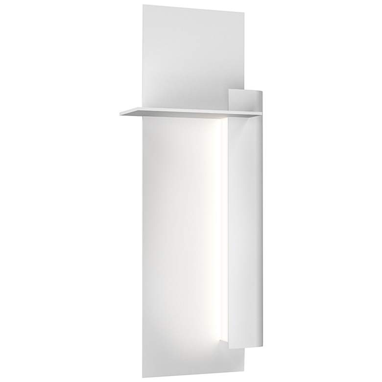 Image 1 Sonneman Backgate 20 inchH Textured White LED Right Wall Sconce