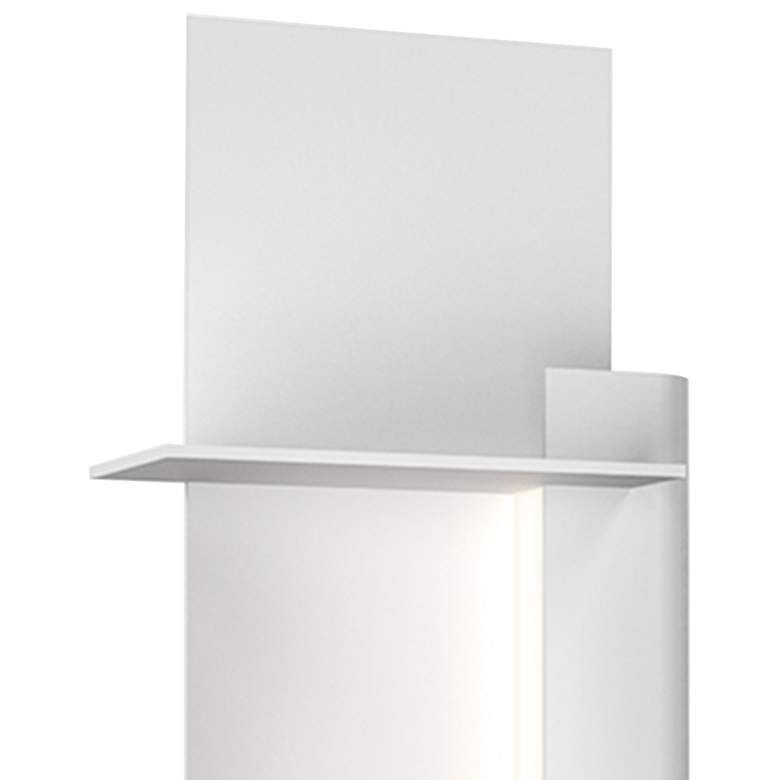 Image 2 Sonneman Backgate 20 inchH Textured White LED Right Wall Sconce more views