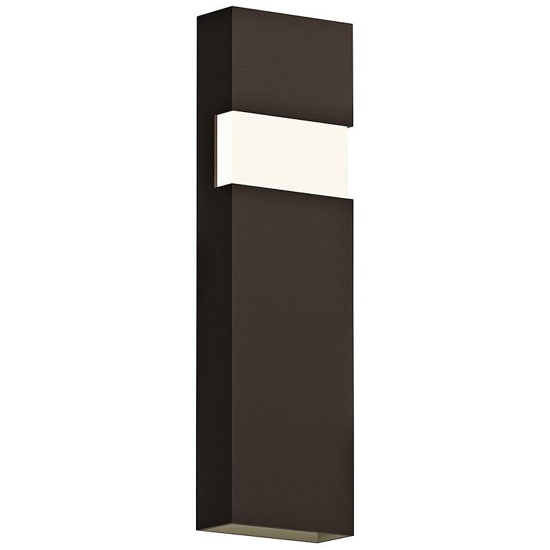 Image 1 Sonneman Band 21"H Textured Bronze LED Outdoor Wall Light