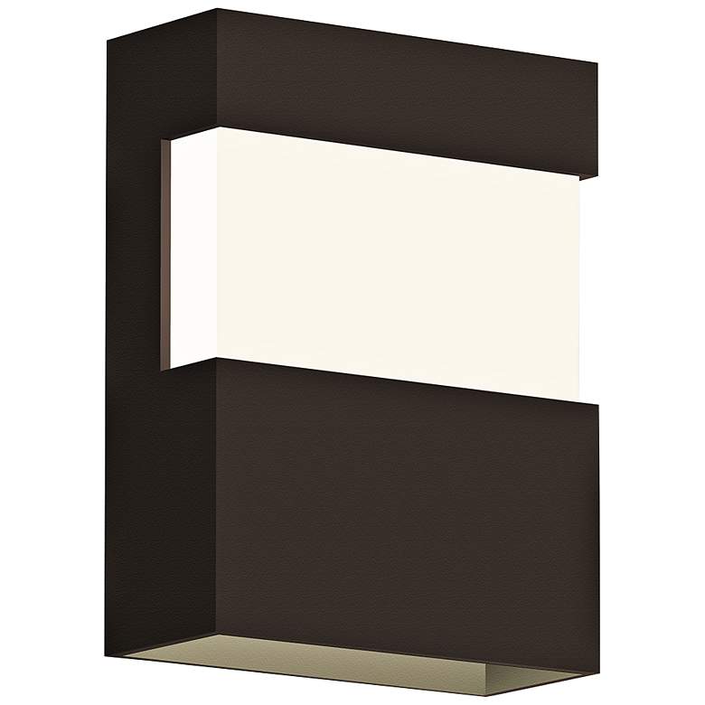 Image 1 Sonneman Band 8" High Textured Bronze LED Outdoor Wall Light