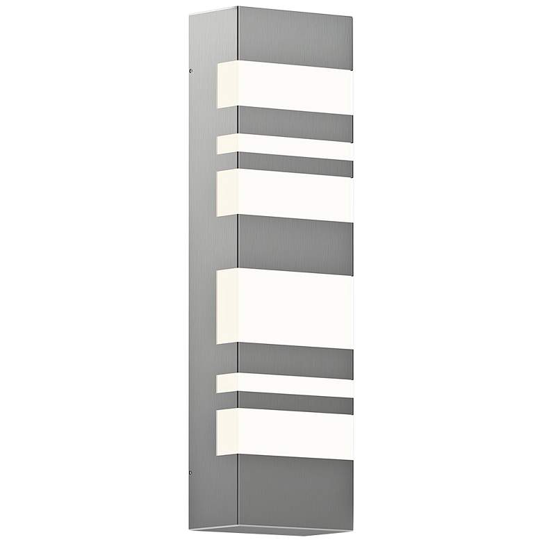 Image 1 Sonneman Bath Notes 18" High Satin Chrome LED Wall Sconce