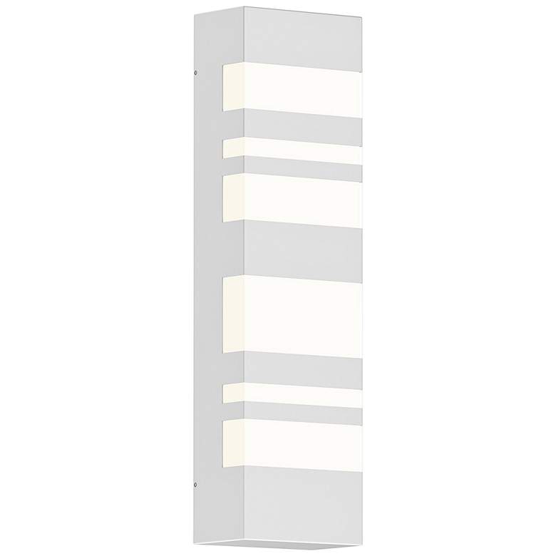 Image 1 Sonneman Bath Notes 18" High Satin White LED Wall Sconce