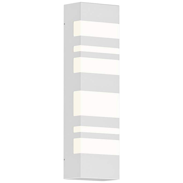 Image 1 Sonneman Bath Notes 18 inch High Satin White LED Wall Sconce