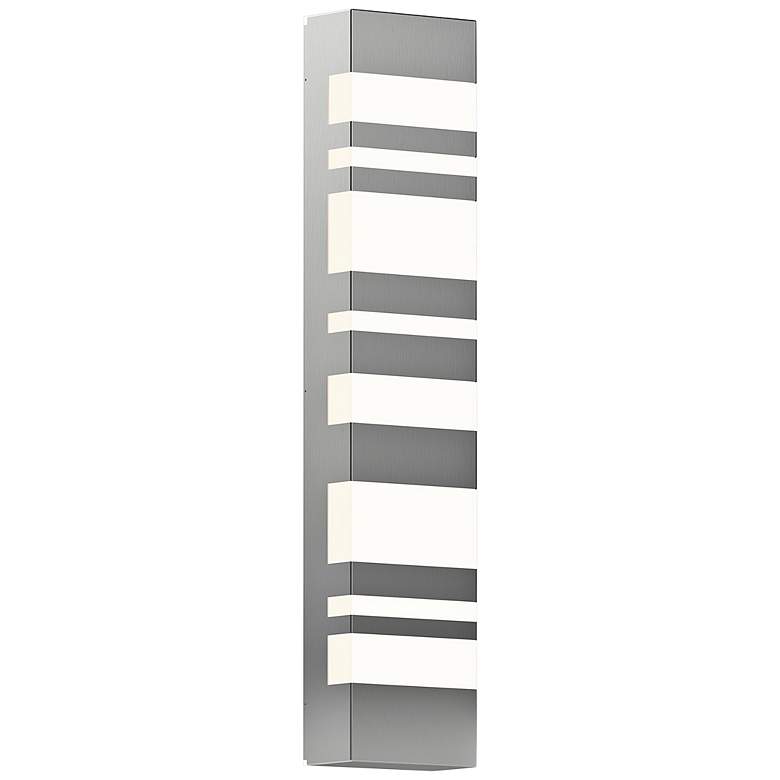 Image 1 Sonneman Bath Notes 24" High Satin Chrome LED Wall Sconce
