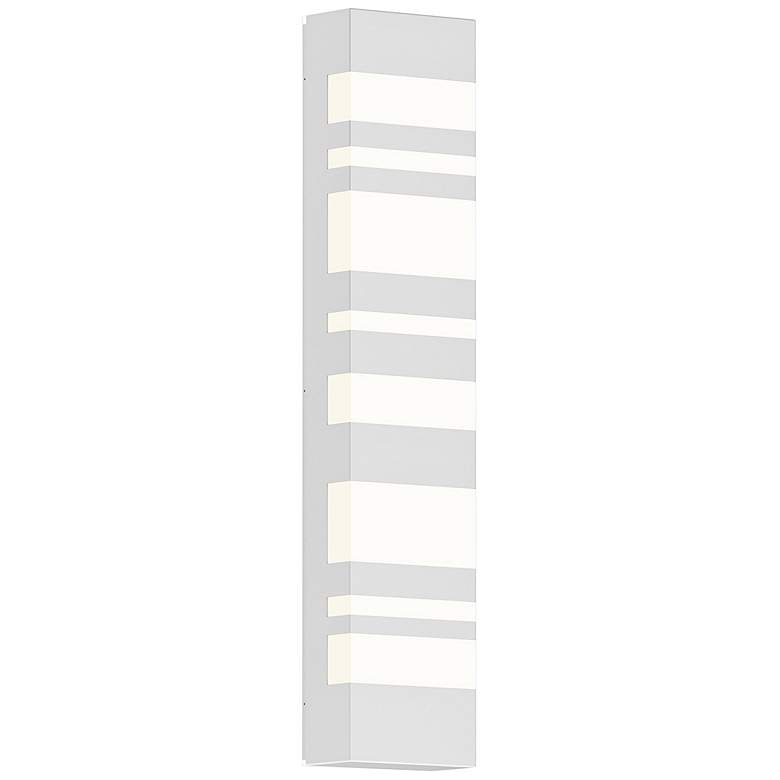Image 1 Sonneman Bath Notes 24" High Satin White LED Wall Sconce