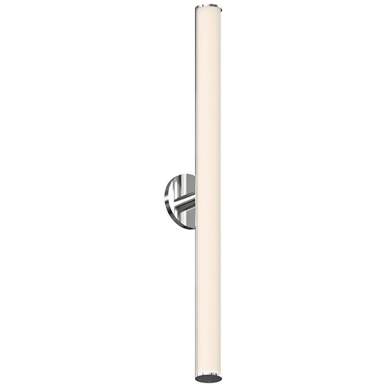 Image 1 Sonneman Bauhaus Columns 32"H Satin Chrome LED Bath Light