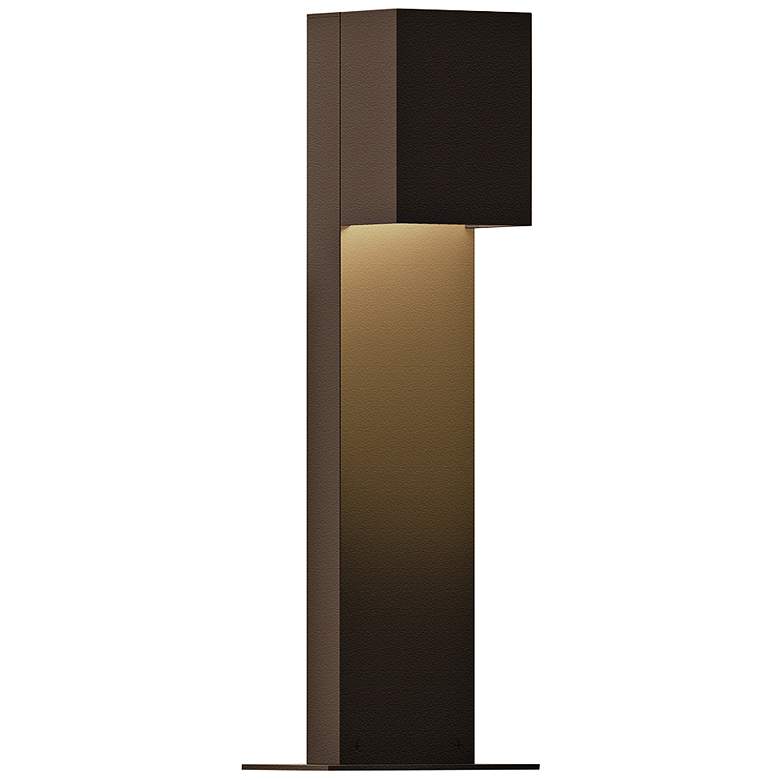 Image 1 Sonneman Box 16 inchH Textured Bronze LED Landscape Path Light