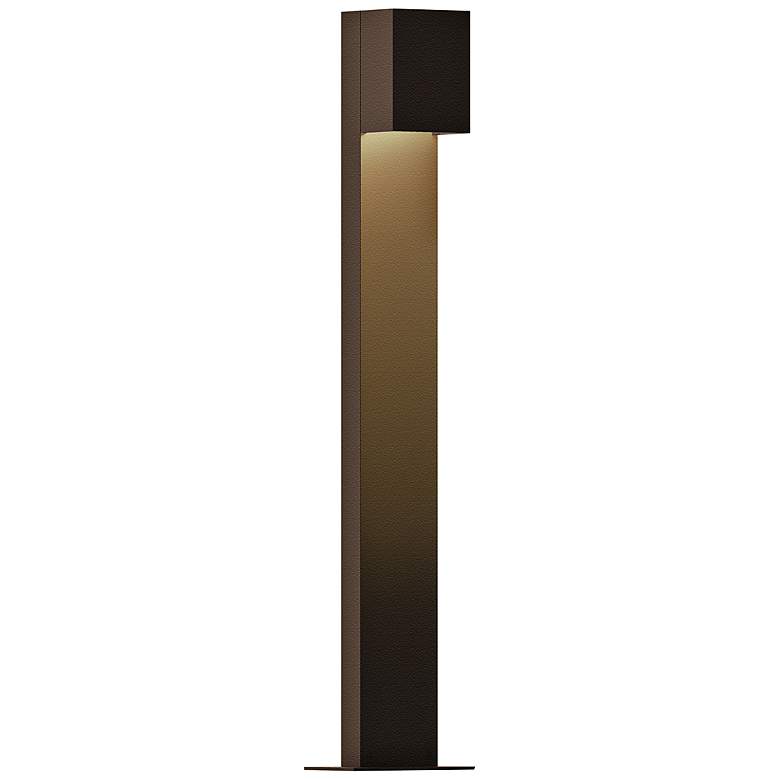 Image 1 Sonneman Box 28 inchH Textured Bronze LED Landscape Path Light