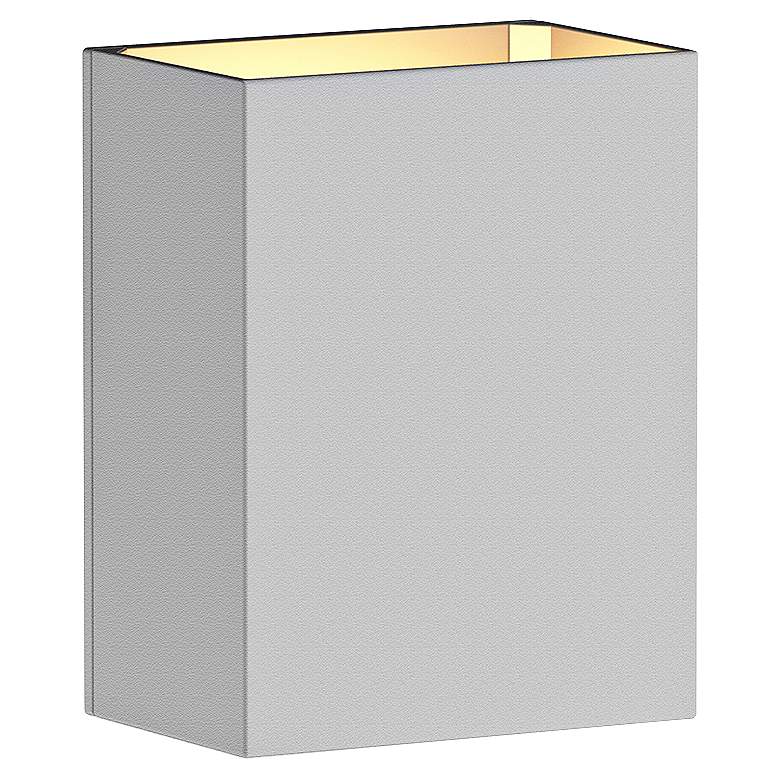 Image 2 Sonneman Box 4 1/2 inch High Textured White LED Outdoor Wall Light more views
