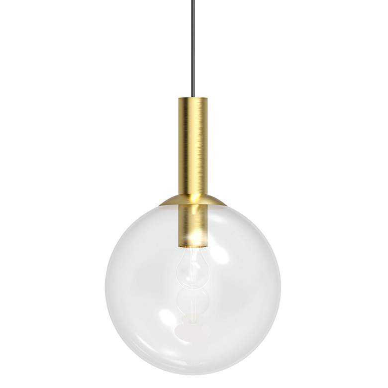 Image 1 Sonneman Bubbles 12" Wide Satin Brass Mini Pendant