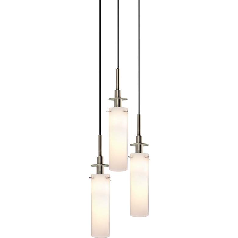 Image 1 Sonneman Candle 10 inch Wide Satin Nickel Multi Light Pendant