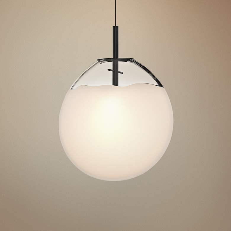 Image 1 Sonneman Cantina 15" Wide Poured White LED Pendant Light