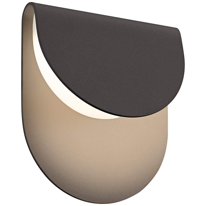 Image 1 Sonneman Cape 8"H Textured Bronze LED Outdoor Wall Light