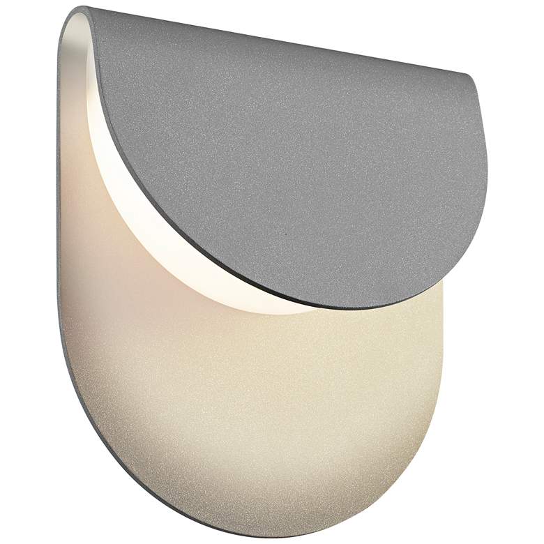 Image 1 Sonneman Cape 8"H Textured Gray LED Outdoor Wall Light