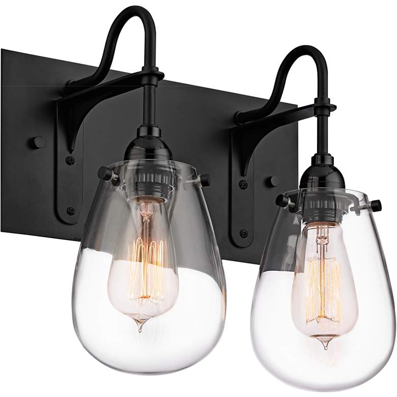 Image 1 Sonneman Chelsea 12 1/4" Wide Satin Black Bath Light