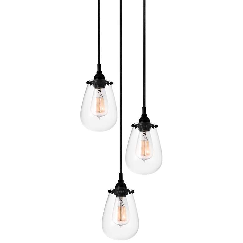 Image 1 Sonneman Chelsea 12" Wide Satin Black Multi Light Pendant