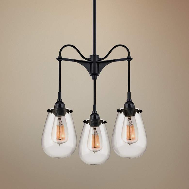 Image 1 Sonneman Chelsea 15" Wide Satin Black Multi Light Pendant