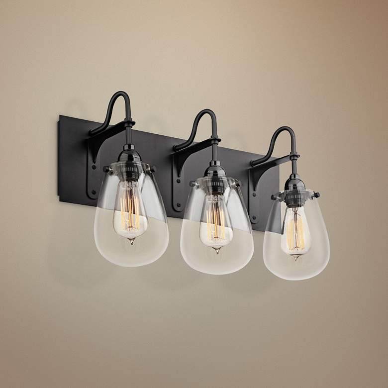 Image 1 Sonneman Chelsea 19 1/4" Wide Satin Black Bath Light