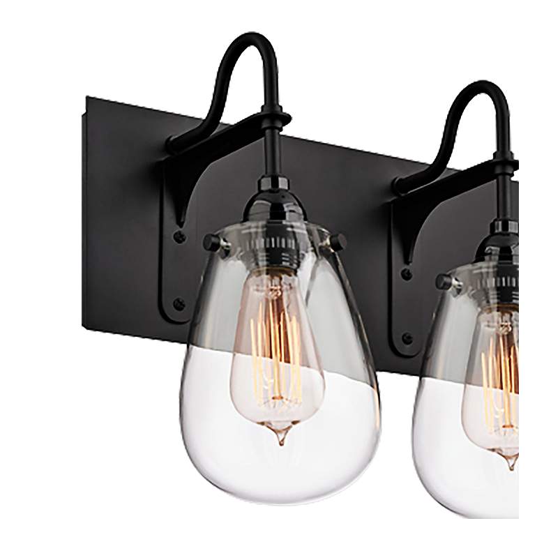 Image 3 Sonneman Chelsea 19 1/4" Wide Satin Black Bath Light more views
