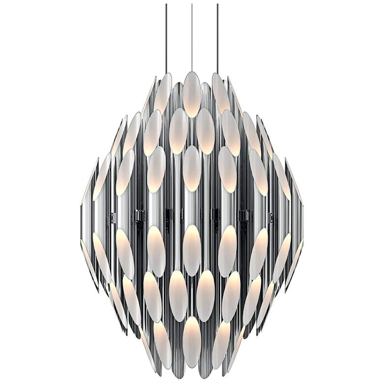 Image 2 Sonneman Chimes 24 1/4" Wide Polished Chrome LED Chandelier