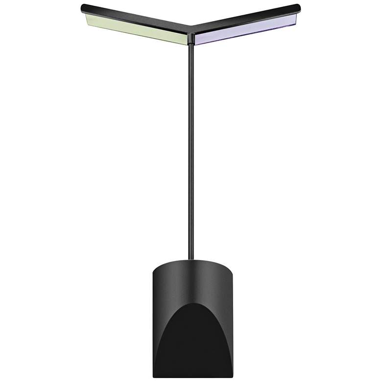 Image 1 Sonneman Chroma 16 1/4" High Satin Black LED Wall Sconce