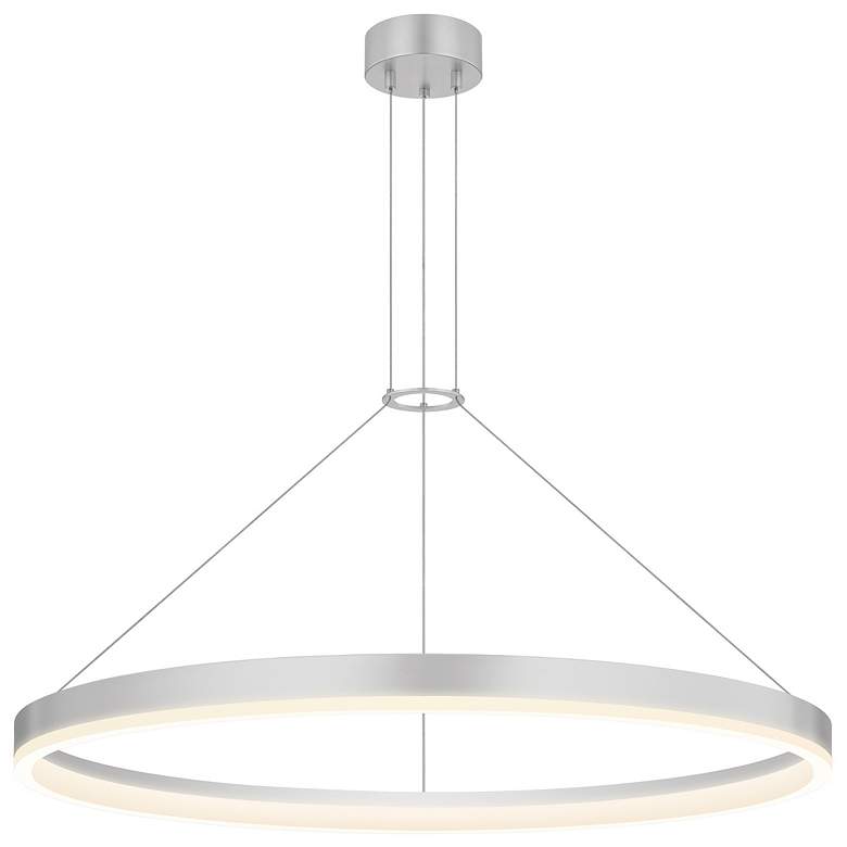 Image 2 Sonneman Corona 31 1/2" Wide Satin Aluminum Modern LED Ring Pendant