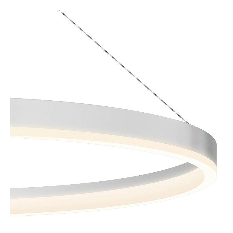 Image 3 Sonneman Corona 31 1/2" Wide Satin Aluminum Modern LED Ring Pendant more views
