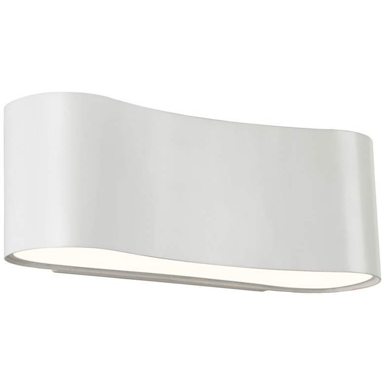 Image 1 Sonneman Corso LED 4 1/2 inch High Textured White Wall Sconce