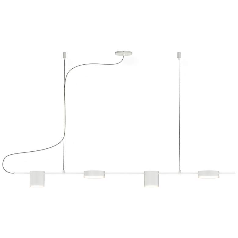 Image 1 Sonneman Counterpoint 42"W Satin White LED Linear Pendant