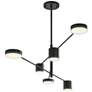 Sonneman Counterpoint&trade; 45"W Satin Black 6-Light LED Pendant