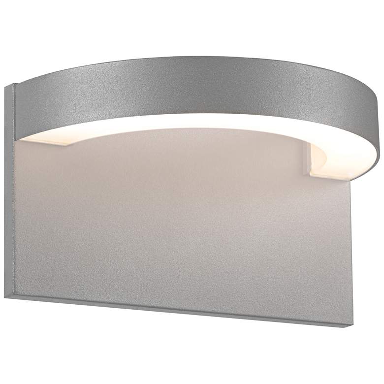 Image 1 Sonneman Cusp 5 1/4"H Textured Gray LED Outdoor Wall Light