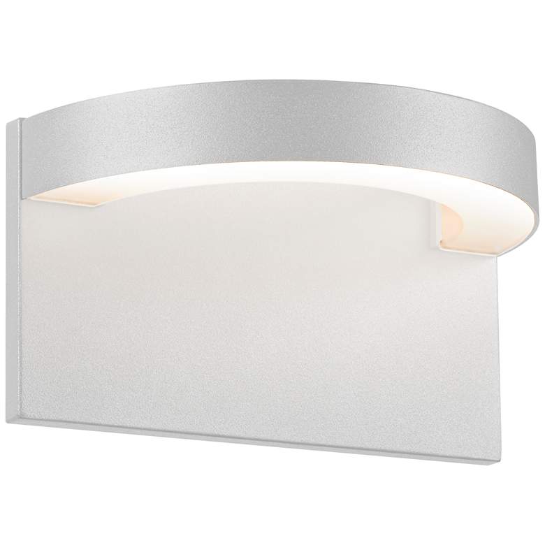 Image 1 Sonneman Cusp 5 1/4"H Textured White LED Outdoor Wall Light
