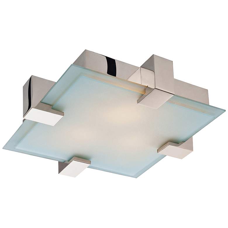 Image 1 Sonneman Dakota 19" Wide Polished Chrome Ceiling Light