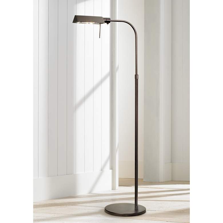 Image 1 Sonneman Dark Bronze Tenda Pharmacy Adjustable Floor Lamp