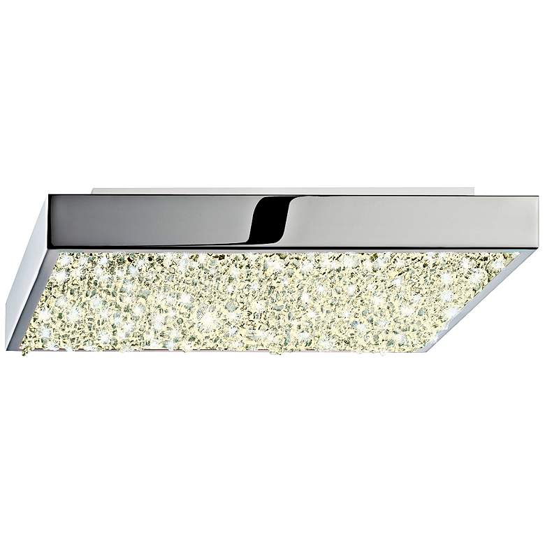 Image 1 Sonneman Dazzle 10" Wide Square Chrome LED Ceiling Light