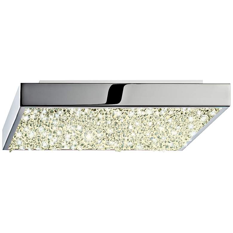 Image 1 Sonneman Dazzle 10 inch Wide Square Chrome LED Ceiling Light