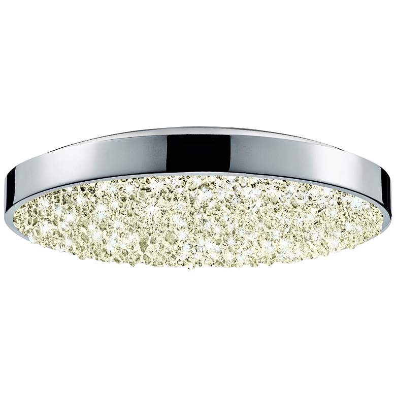 Image 1 Sonneman Dazzle 12 inch Wide Round Chrome LED Ceiling Light