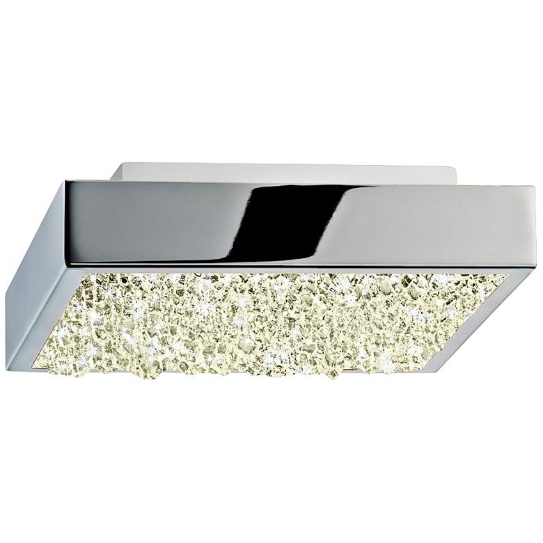 Image 1 Sonneman Dazzle 6" Wide Square Chrome LED Ceiling Light