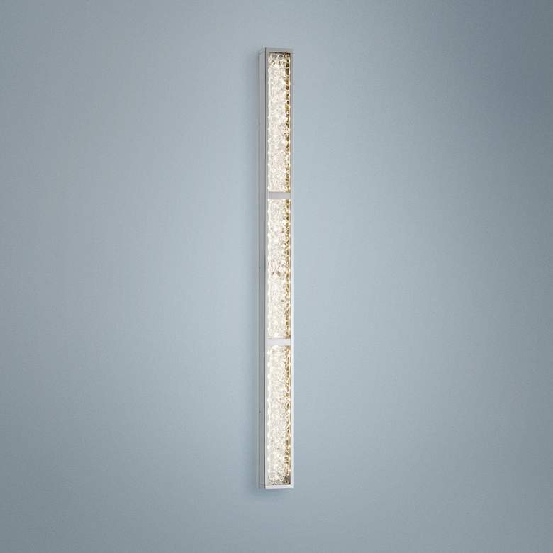 Image 1 Sonneman Dazzle Slim 36"H Polished Chrome LED Wall Sconce