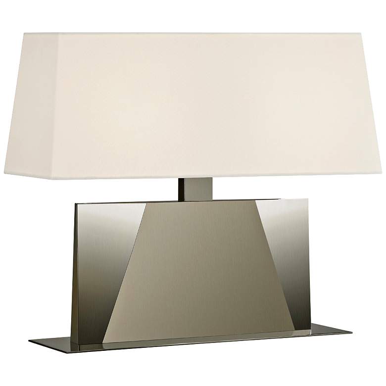 Image 1 Sonneman Facet Banquette 18 inchH Satin Nickel Accent Table Lamp