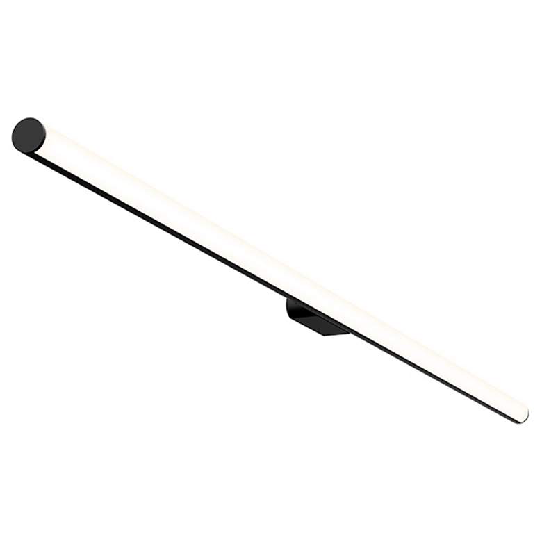 Image 1 Sonneman Fino 40" Satin Black LED Linear Bath Light