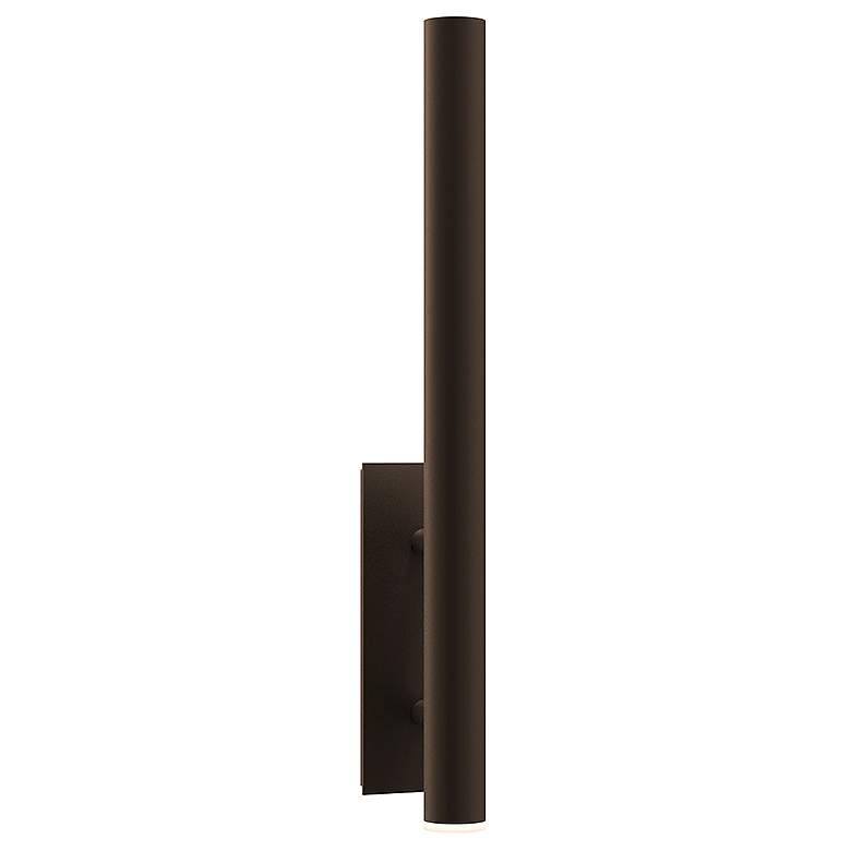 Image 1 Sonneman Flue™ 30" High Bronze LED Outdoor Wall Light