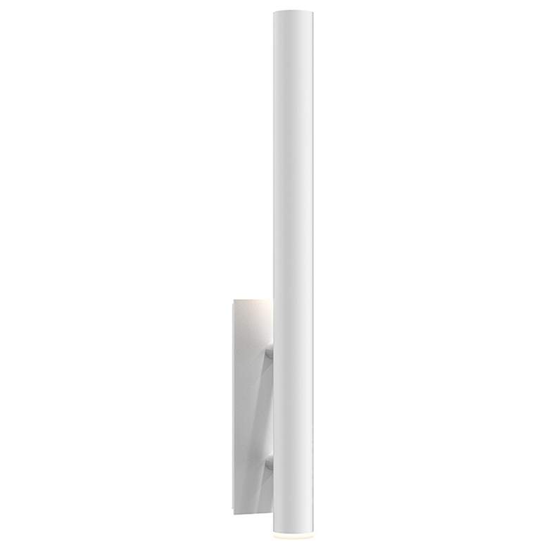 Image 1 Sonneman Flue 30" High Textured White LED Wall Sconce