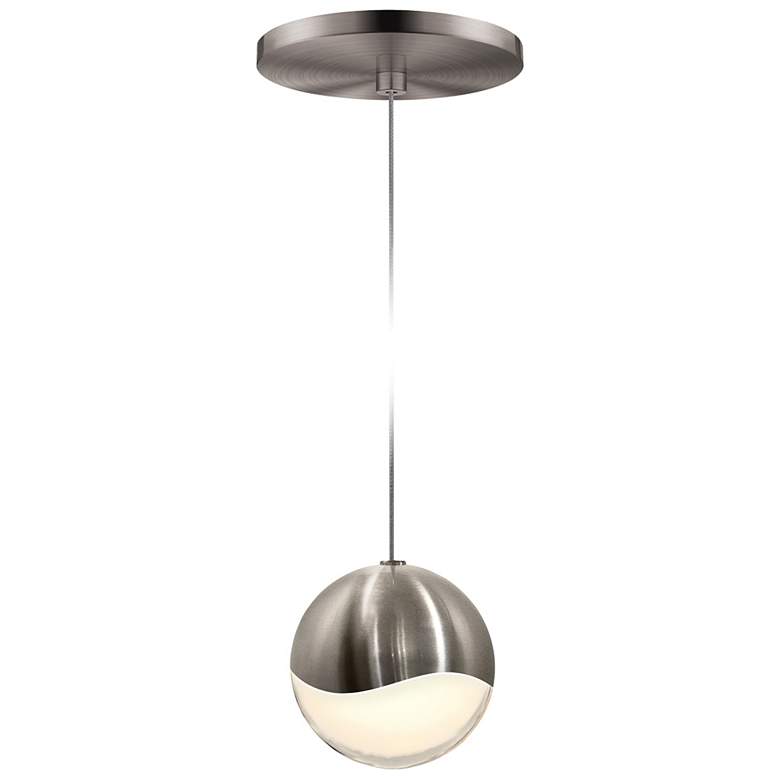 Image 1 Sonneman Grapes 3 3/4" Wide Modern Satin Nickel Round LED Pendant