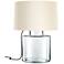 Sonneman Grasso Black French Wired Clear Glass Table Lamp