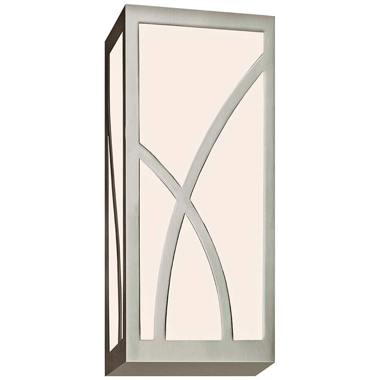 Image 1 Sonneman Haiku 12" High Satin Nickel LED Wall Sconce