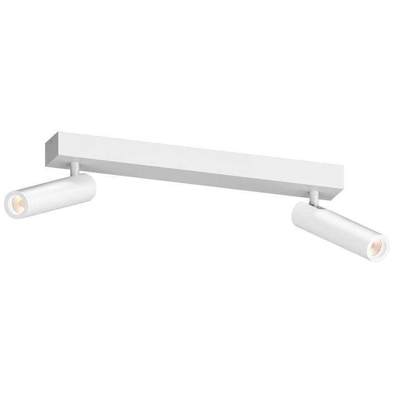 Image 1 Sonneman Haim 11"W Textured White 2-Light LED Ceiling Light