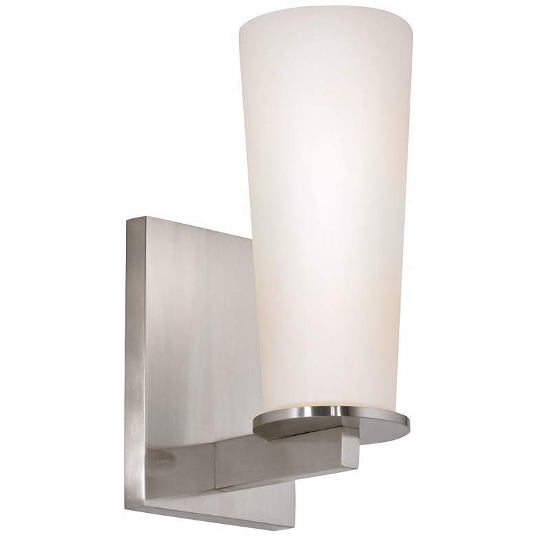 Image 1 Sonneman High Line 9 1/2" High Satin Nickel Wall Sconce