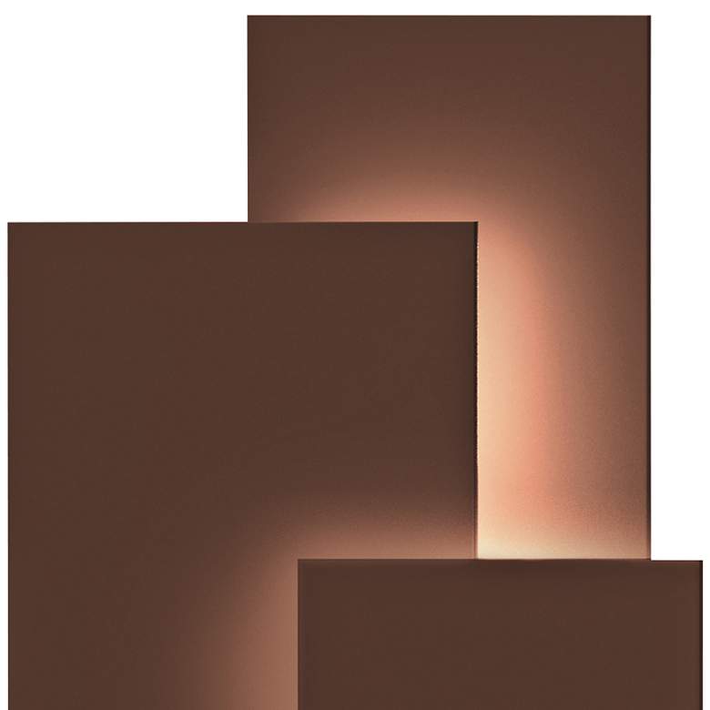 Image 2 Sonneman Inside-Out Offset Panels 20 3/4" High Bronze LED Wall Light more views