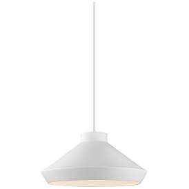 Image1 of Sonneman Koma 15" Wide Satin White Modern Pendant
